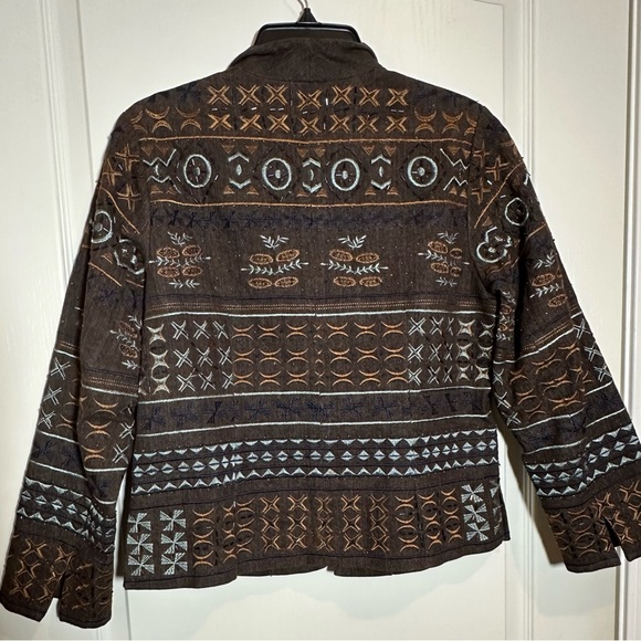 Coldwater Creek Geometric Brown Blazer - Picture 3 of 4